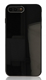 Eiroo Glass Series iPhone 7 Plus / 8 Plus Kamera Korumalı Siyah Silikon Kılıf