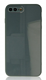 Eiroo Glass Series iPhone 7 Plus / 8 Plus Kamera Korumalı Koyu Yeşil Silikon Kılıf