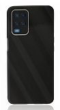 Eiroo Glass Series Oppo A54 4G Kamera Korumalı Siyah Silikon Kılıf