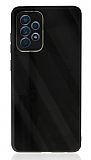 Eiroo Glass Series Samsung Galaxy A23 Kamera Korumalı Siyah Silikon Kılıf