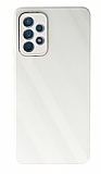 Eiroo Glass Series Samsung Galaxy A53 5G Kamera Korumalı Beyaz Silikon Kılıf