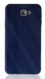 Eiroo Glass Series Samsung Galaxy J7 Prime Lacivert Silikon Kılıf