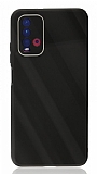 Eiroo Glass Series Xiaomi Redmi 9T Kamera Korumalı Siyah Silikon Kılıf