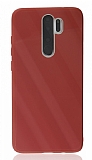 Eiroo Glass Series Xiaomi Redmi Note 8 Pro Bordo Silikon Kılıf