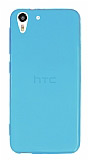 HTC Desire Eye Ultra İnce Şeffaf Mavi Silikon Kılıf