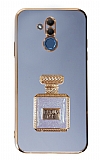 Eiroo Huawei Mate 20 Lite Aynalı Parfüm Standlı Mavi Silikon Kılıf