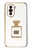 Eiroo Huawei nova 10 Pro Aynalı Parfüm Standlı Beyaz Silikon Kılıf