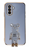 Eiroo Huawei Nova Y70 Baby Bear Standlı Mavi Silikon Kılıf