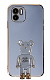 Eiroo Xiaomi Redmi A1 Baby Bear Standlı Mavi Silikon Kılıf