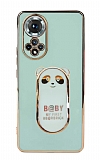 Eiroo Huawei Nova 9 Baby Panda Standl Yeil Silikon Klf