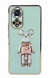 Eiroo Huawei nova 9 Candy Bear Standlı Yeşil Silikon Kılıf