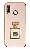 Eiroo Huawei P30 Lite Aynalı Parfüm Standlı Pembe Silikon Kılıf