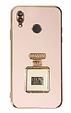Eiroo Huawei P20 Lite Aynalı Parfüm Standlı Pembe Silikon Kılıf