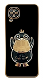 Eiroo Huawei P40 Lite rdek Standl Siyah Silikon Klf