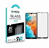 Eiroo Huawei Y6s 2019 Tempered Glass Full Siyah Cam Ekran Koruyucu