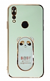 Eiroo Huawei Y9 Prime 2019 Baby Panda Standl Yeil Silikon Klf