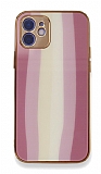 Eiroo Hued iPhone 12 6.1 in Cam Pembe Rubber Klf