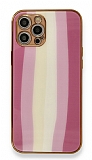 Eiroo Hued iPhone 12 Pro 6.1 in Cam Pembe Rubber Klf