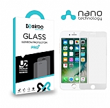Eiroo iPhone 7 / 8 Full Mat Nano Beyaz Ekran Koruyucu