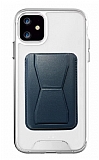 Eiroo iPhone 11 Lacivert Kartlıklı Standlı Ultra Koruma Kılıf