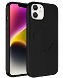 Eiroo iPhone 11 MagSafe Özellikli Siyah Silikon Kılıf