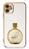 Eiroo iPhone 11 Parfüm Şişesi Standlı Beyaz Silikon Kılıf