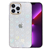 Eiroo iPhone 11 Pro Hologram Kalpli Silikon Kenarl effaf Rubber Klf