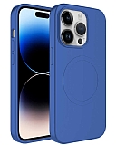 Eiroo iPhone 11 Pro MagSafe Özellikli Mavi Silikon Kılıf
