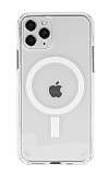 Eiroo iPhone 11 Pro Manyetik Özellikli Wireless Şeffaf Silikon Kılıf
