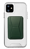 Eiroo iPhone 12 Yeşil Kartlıklı Standlı Ultra Koruma Kılıf