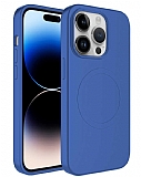 Eiroo iPhone 12 Pro MagSafe Özellikli Mavi Silikon Kılıf
