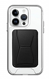 Eiroo iPhone 14 Pro Max Siyah Kartlıklı Standlı Ultra Koruma Kılıf