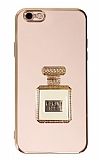 Eiroo iPhone 6 / 6S Aynalı Parfüm Standlı Pembe Silikon Kılıf