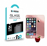 Eiroo iPhone 6 / 6S Ön + Arka Tempered Glass Ayna Rose Gold Cam Ekran Koruyucu