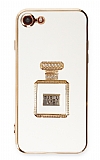 Eiroo iPhone 7 / 8 Aynalı Parfüm Standlı Beyaz Silikon Kılıf