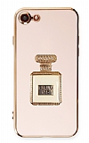 Eiroo iPhone 7 / 8 Aynalı Parfüm Standlı Pembe Silikon Kılıf