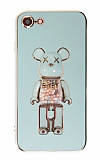 Eiroo iPhone 7 / 8 Candy Bear Standlı Yeşil Silikon Kılıf
