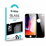 Eiroo iPhone 7 / 8 Tempered Glass Ön + Arka Siyah Cam Ekran Koruyucu