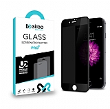 Eiroo iPhone 7 Plus / 8 Plus Full Privacy Tempered Glass Siyah Cam Ekran Koruyucu