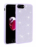 Eiroo Stone iPhone 7 Plus / 8 Plus Taşlı Lila Silikon Kılıf