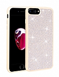 Eiroo Stone iPhone 7 Plus / 8 Plus Tal Beyaz Silikon Klf