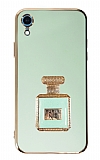 Eiroo iPhone XR Aynalı Parfüm Standlı Yeşil Silikon Kılıf