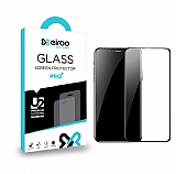 Eiroo iPhone XR Full Tempered Glass Full Siyah Cam Ekran Koruyucu