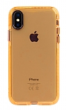 Eiroo Jelly iPhone X / XS Turuncu Silikon Klf