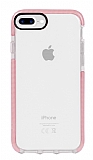 Eiroo Jelly iPhone 7 Plus / 8 Plus Şeffaf Pembe Silikon Kılıf