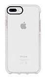 Eiroo Jelly iPhone 7 Plus / 8 Plus effaf Beyaz Silikon Klf