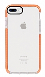 Eiroo Jelly iPhone 7 Plus / 8 Plus effaf Turuncu Silikon Klf