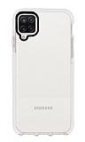 Eiroo Jelly Samsung Galaxy A12 / M12 Şeffaf Beyaz Silikon Kılıf