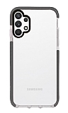 Eiroo Jelly Samsung Galaxy A32 4G Şeffaf Siyah Silikon Kılıf