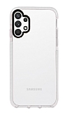Eiroo Jelly Samsung Galaxy A32 4G Şeffaf Beyaz Silikon Kılıf